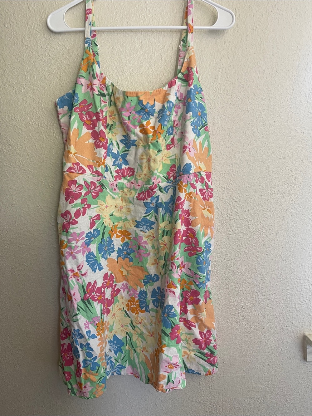(☀️ 5 for $15) Pastel Floral Spring Mini Dress L